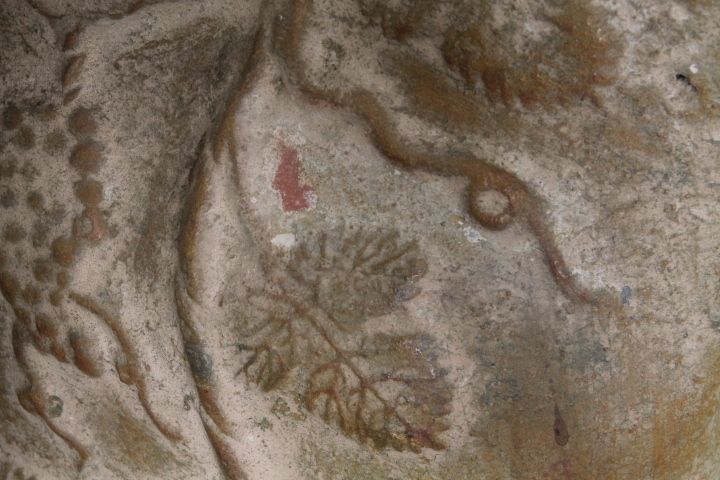 Ancient Large Terracotta Pilgrim's Flask From The 17th Century Decorated With A Vine In Relief, Perfect State Of Conservation. Tuscan Emilian Area. photo buy