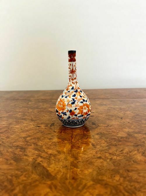 Quality Collection Of Five Small Antique Japanese Shaped Imari Vases photo for sale