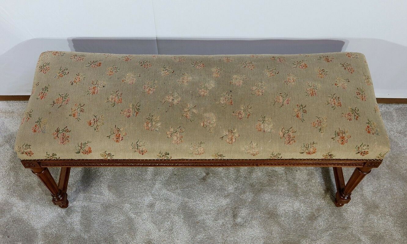 Long Bench In Solid Walnut, Louis XVI Style – 1900 photo Furniture