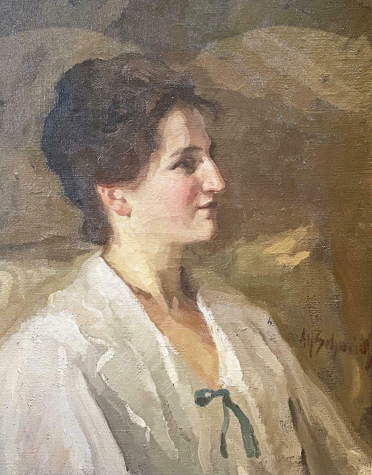 900.0 Young Women Portrait By Alfred Schmidt, 1920 photo
