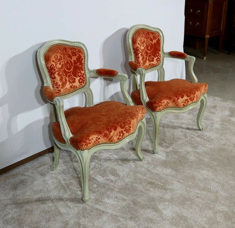 Pair Of Small Cabriolets, Louis XV Style   19th Century photo furniture
