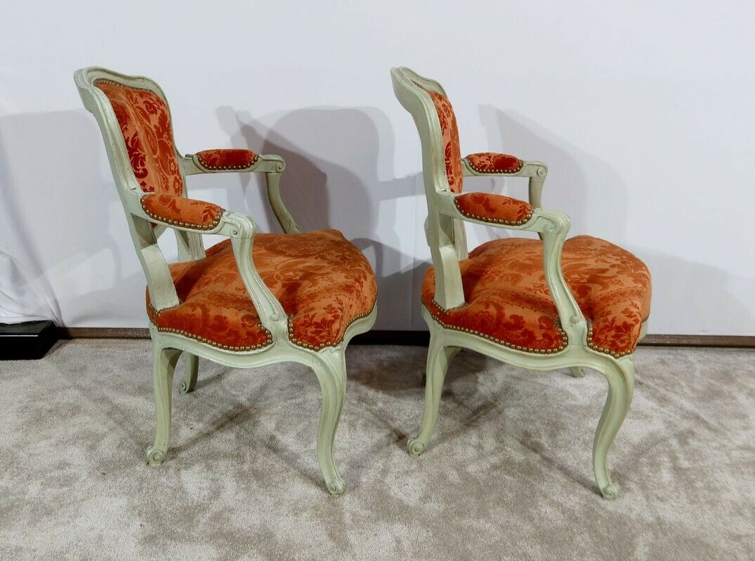Pair Of Small Cabriolets, Louis XV Style   19th Century photo Furniture