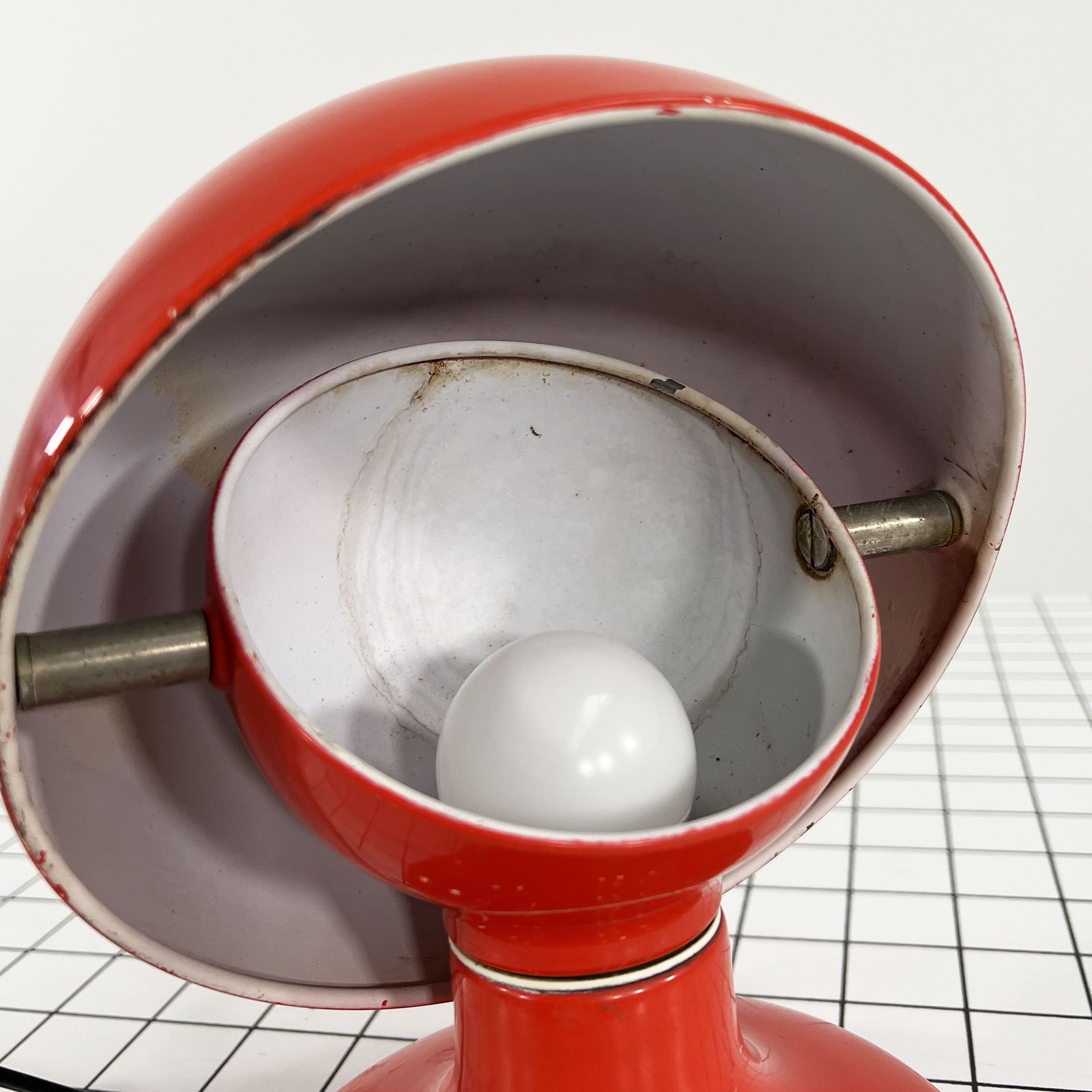 Red Jucker 147 Table Lamp By Tobia & Afra Scarpa For Flos, 1960s photo buy