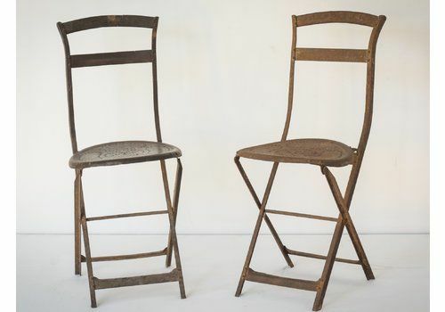 Elegant Pair Of Antique French Folding Chairs