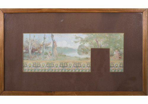 Aquarelstudie In Nabis Stijl Voor Een Wandfries photo furniture