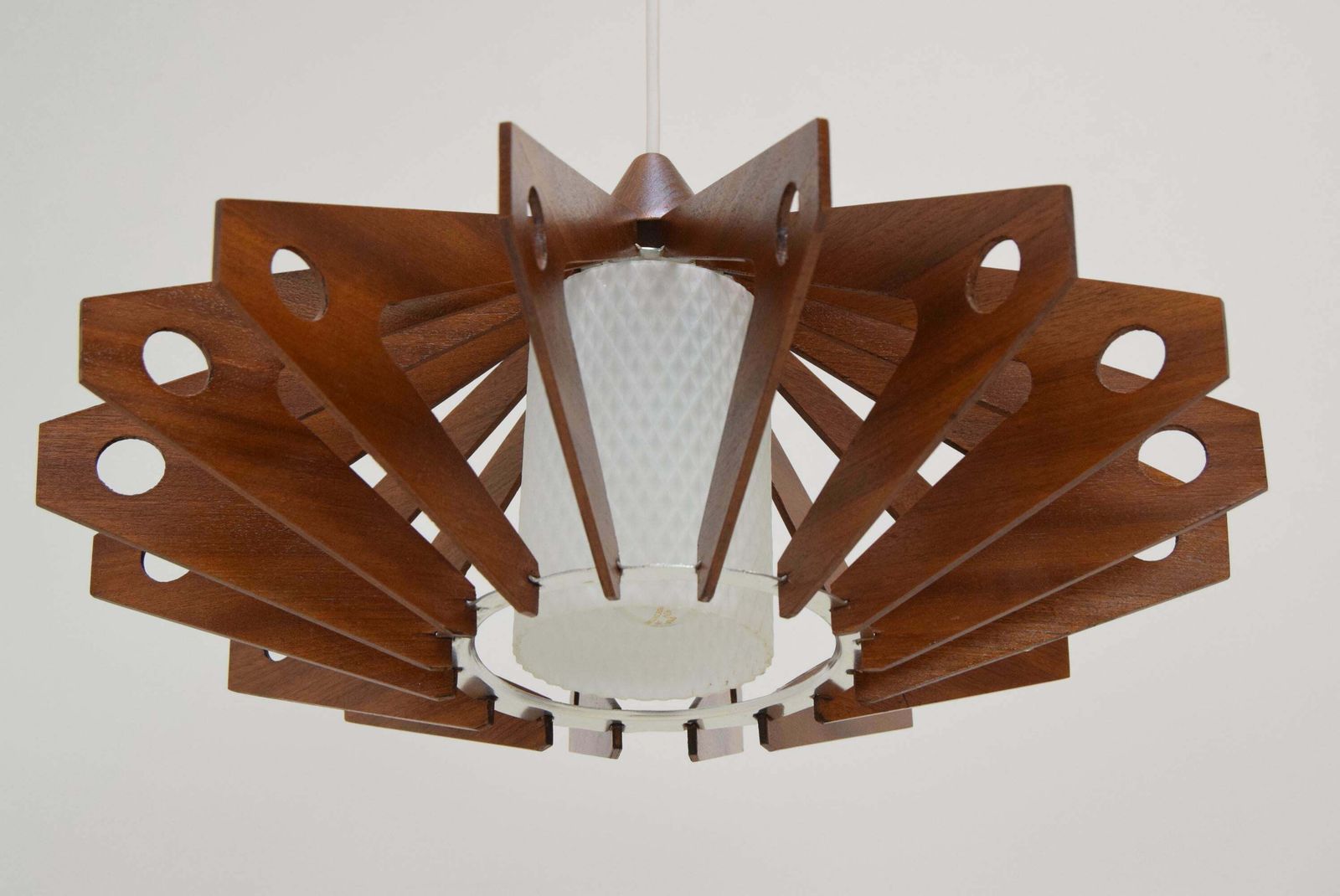 Mid Century Wood Pendant/Drevo Humpolec,Czechoslovakia,1970's. photo for sale