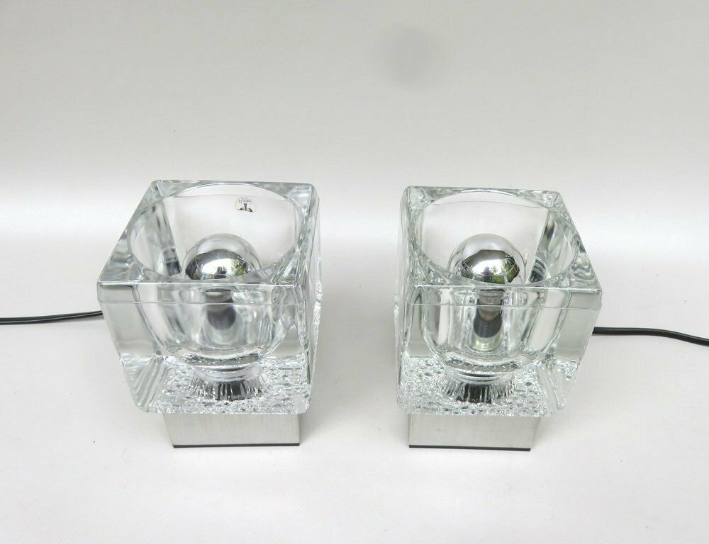 Small Space Age Table Lights In Aluminum And Glass From Peill & Putzler, 1970s, Set Of 2 photo Lighting
