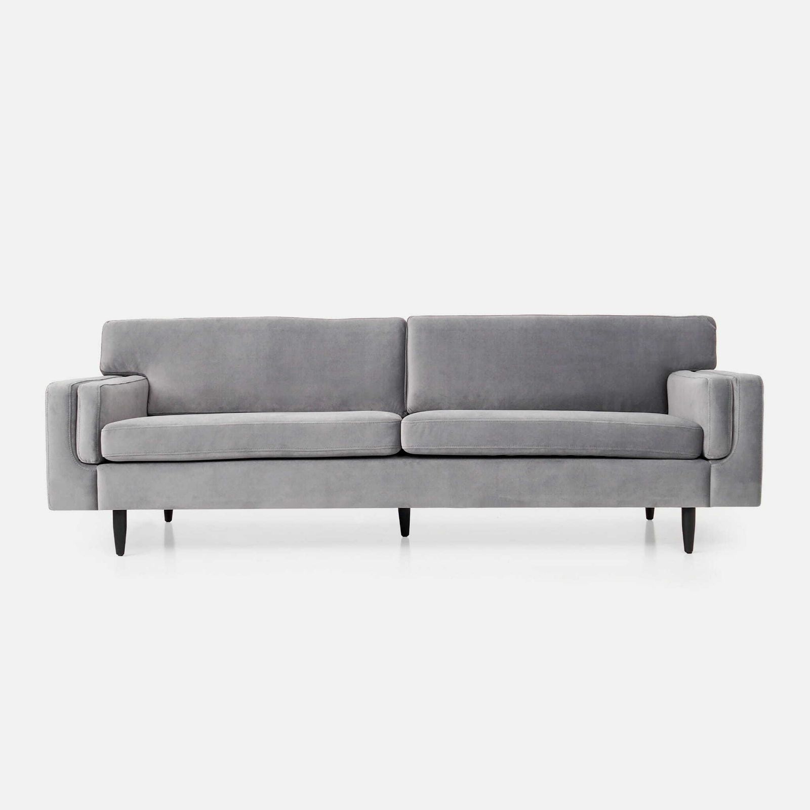 Sofa Helsinki Silver Velour, Scandinavian Design photo furniture