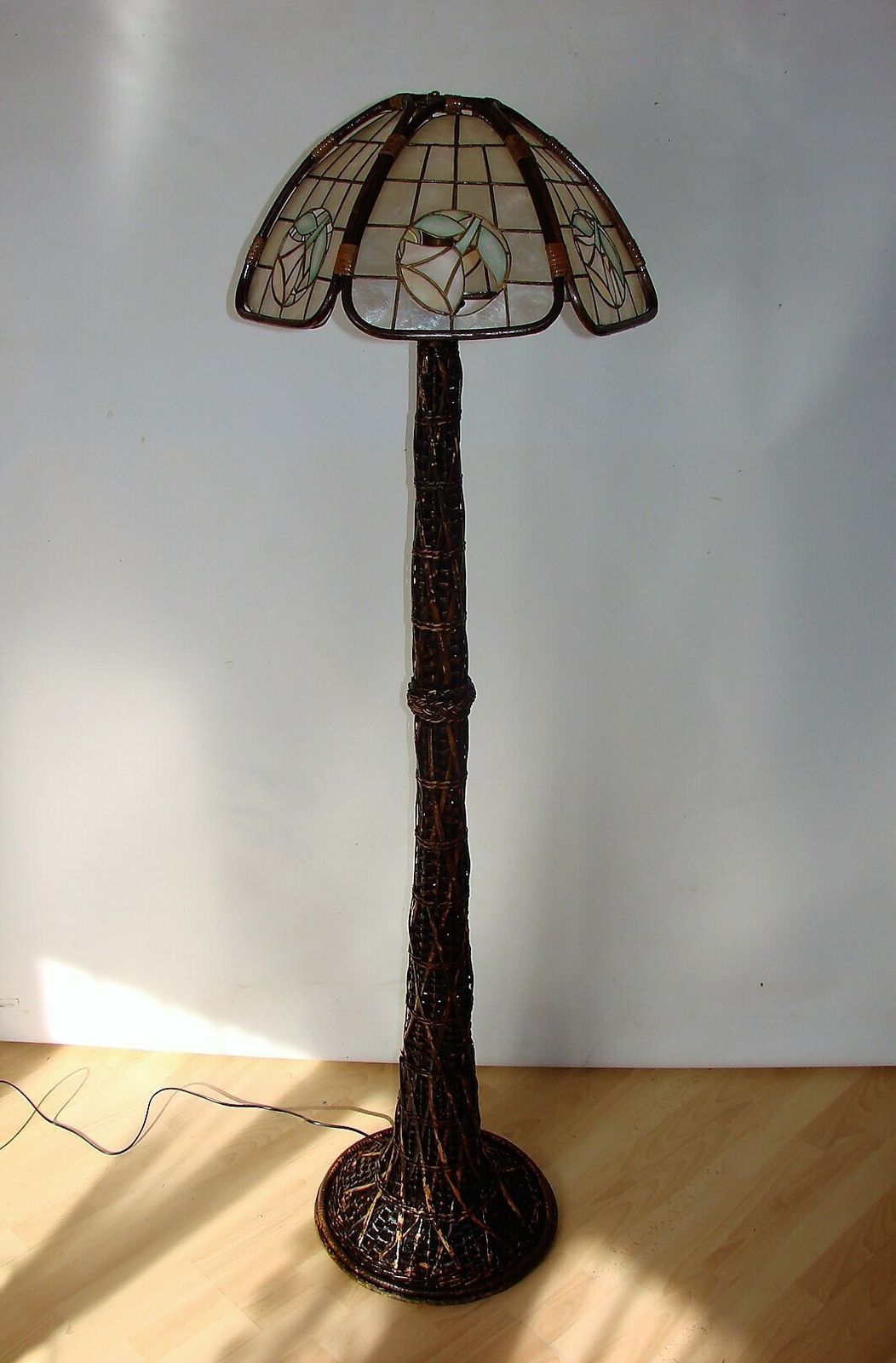 Floor Lamp In Rattan , 1950s. photo furniture