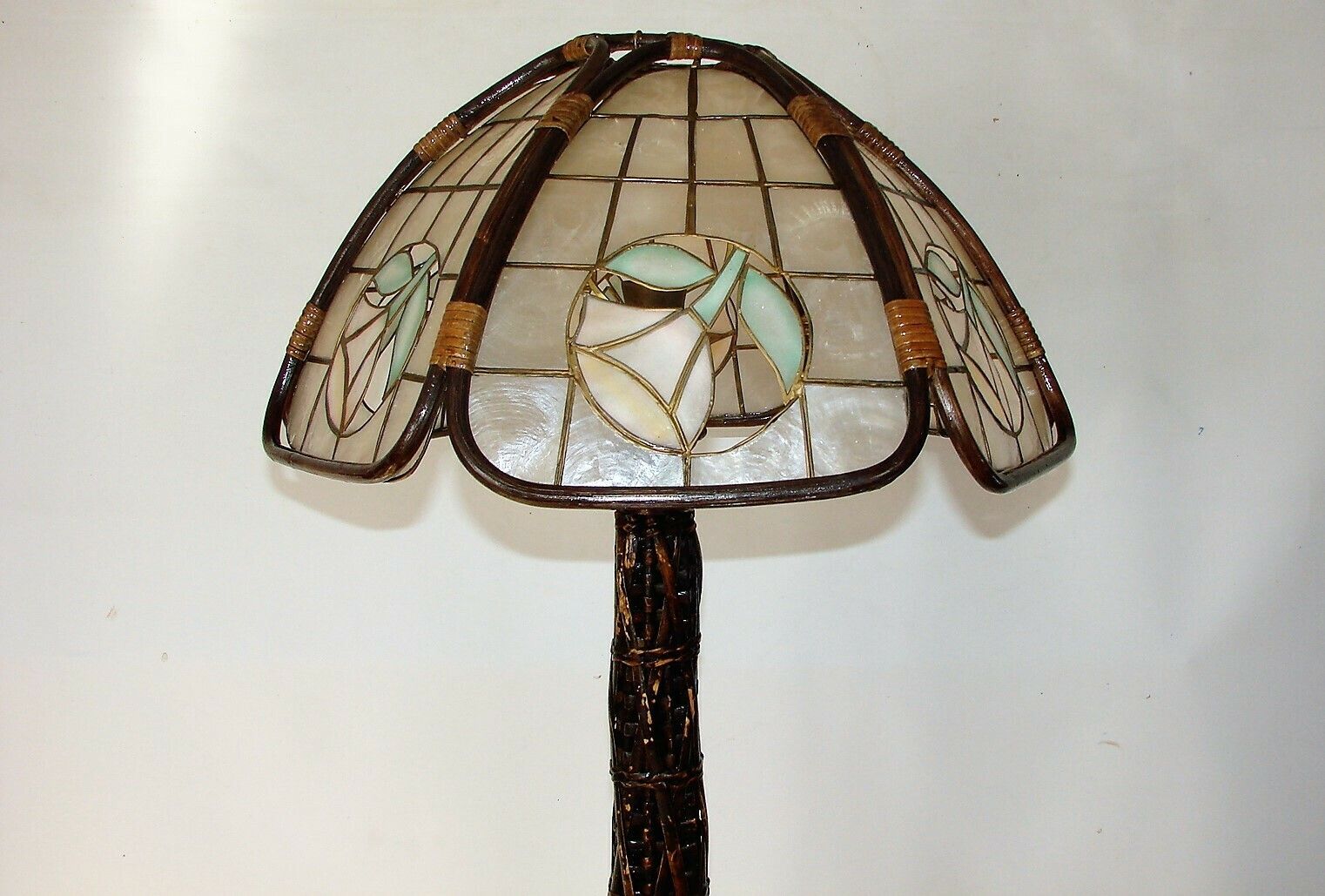 Floor Lamp In Rattan , 1950s. photo Lighting