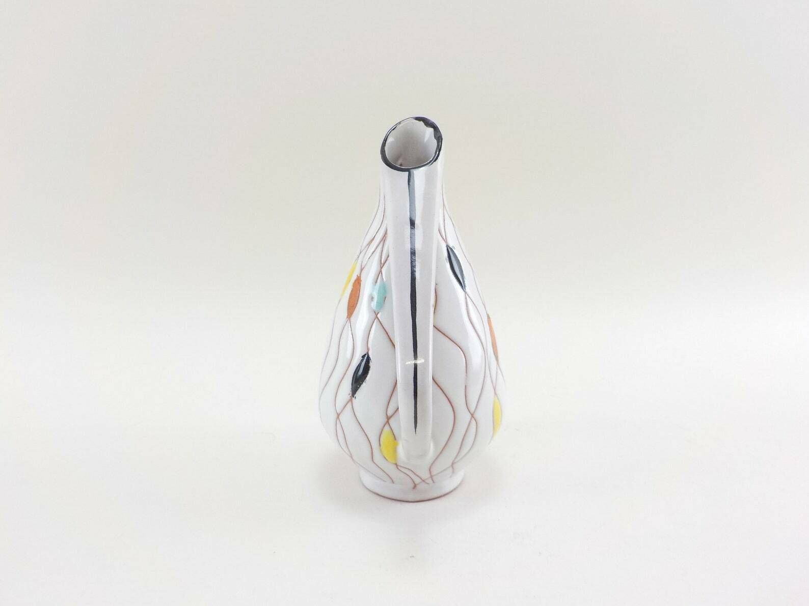 German Mid Century Ceramic Vase By Gebrüder Conradt With Fadenspiel Decor photo Home Decor