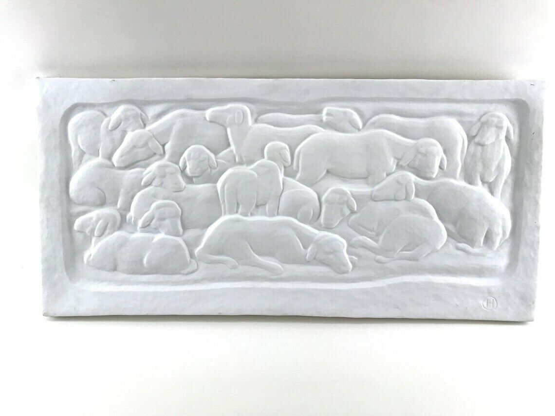 White Bisque Porcelain Wall Sculpture Or Hanging By Goebel Of Germany