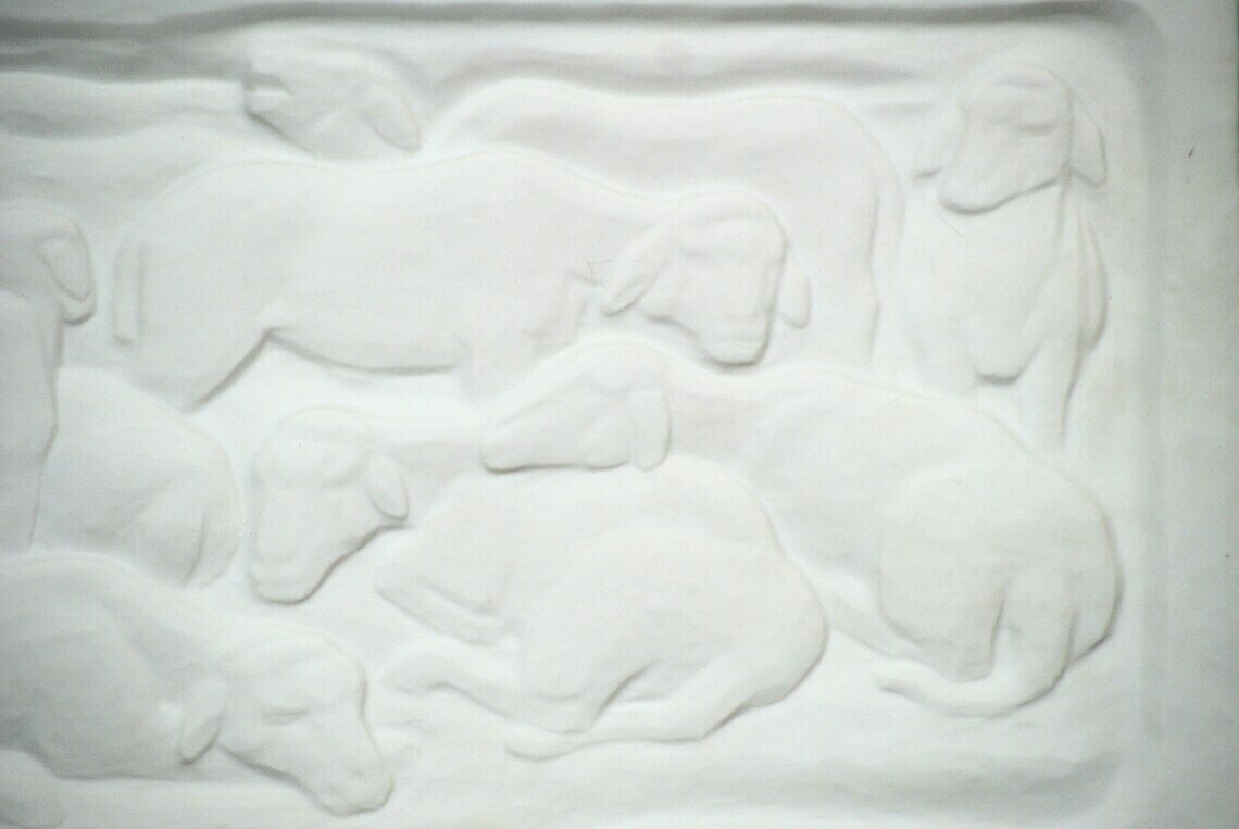 White Bisque Porcelain Wall Sculpture Or Hanging By Goebel Of Germany photo vinterior