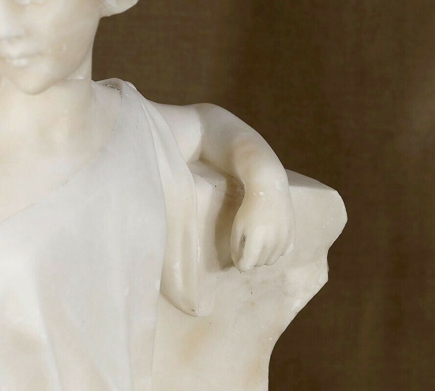 Marble Sculpture “Quo Vadis”, From The Novel Of Sienkiewicz – 1900 photo vintage