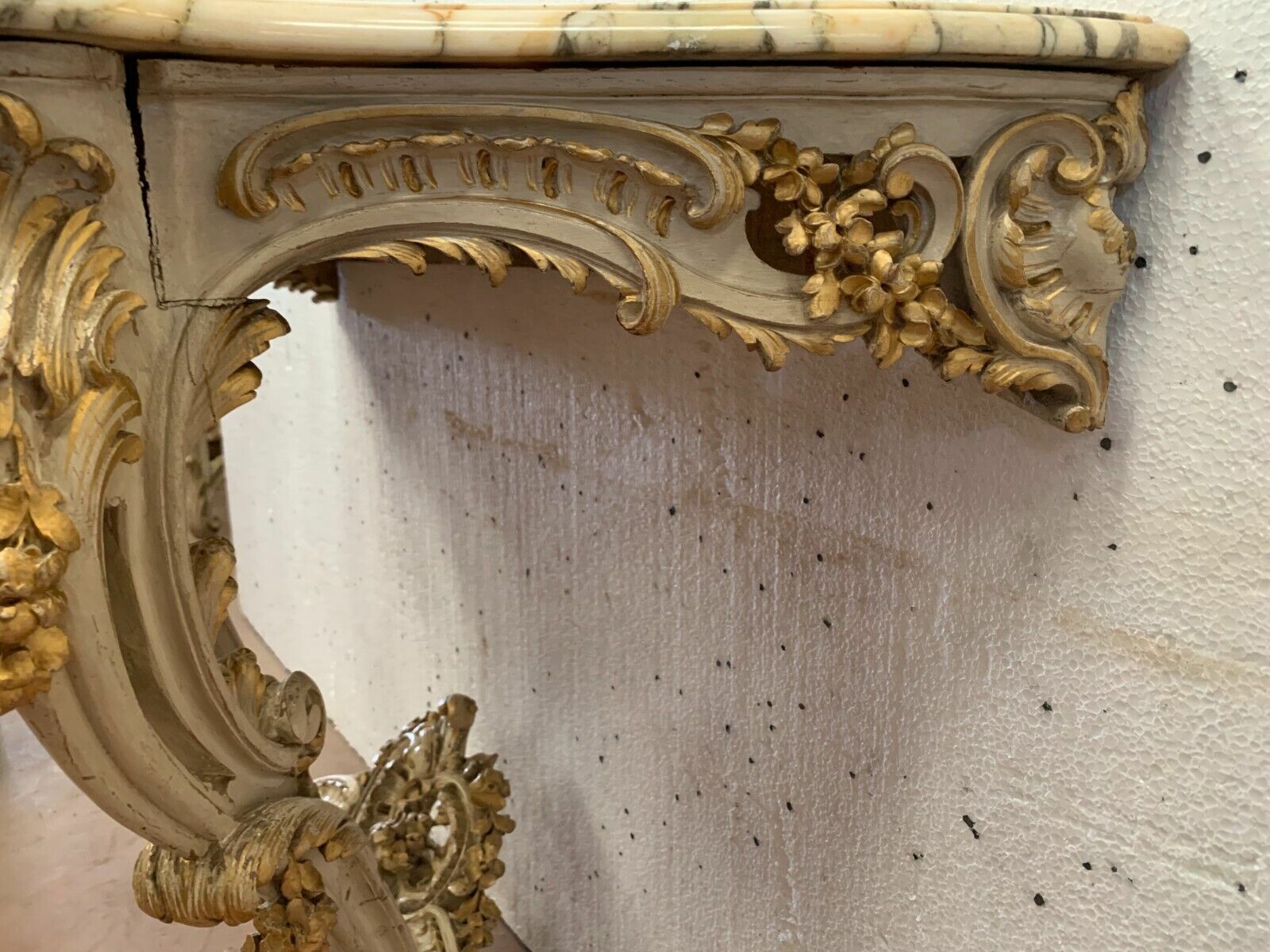Console Carved In Louis XV Style In Painted And Gilded Wood 20th Century photo furniture