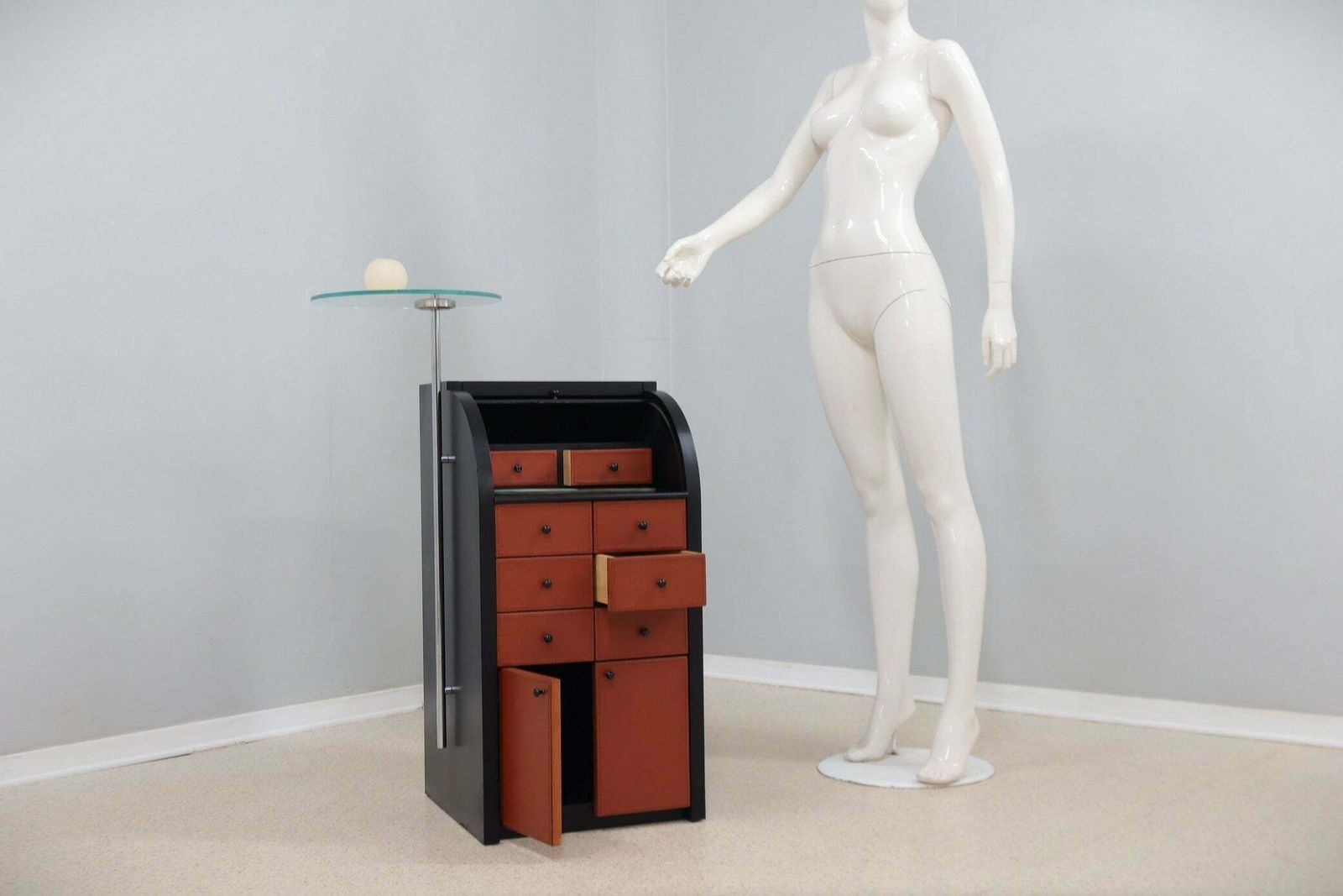 Vintage Roller Shutter Cabinet Giorgetti 1980s photo for sale