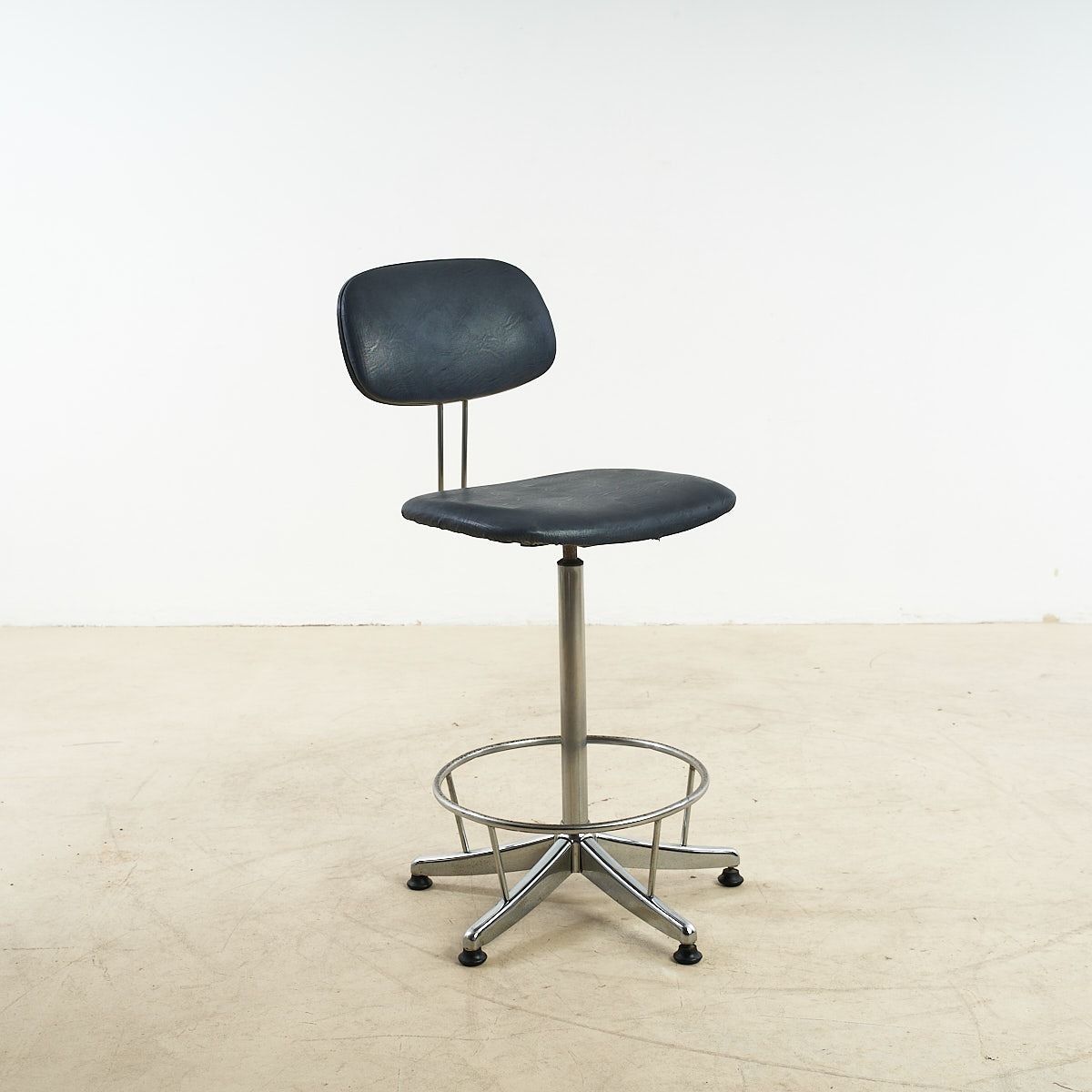 70's Chrome Revolving Stool