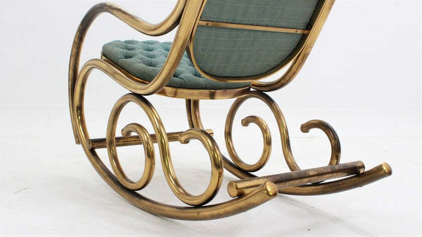 Mid Century Brass Rocking Chair 1930s photo buy