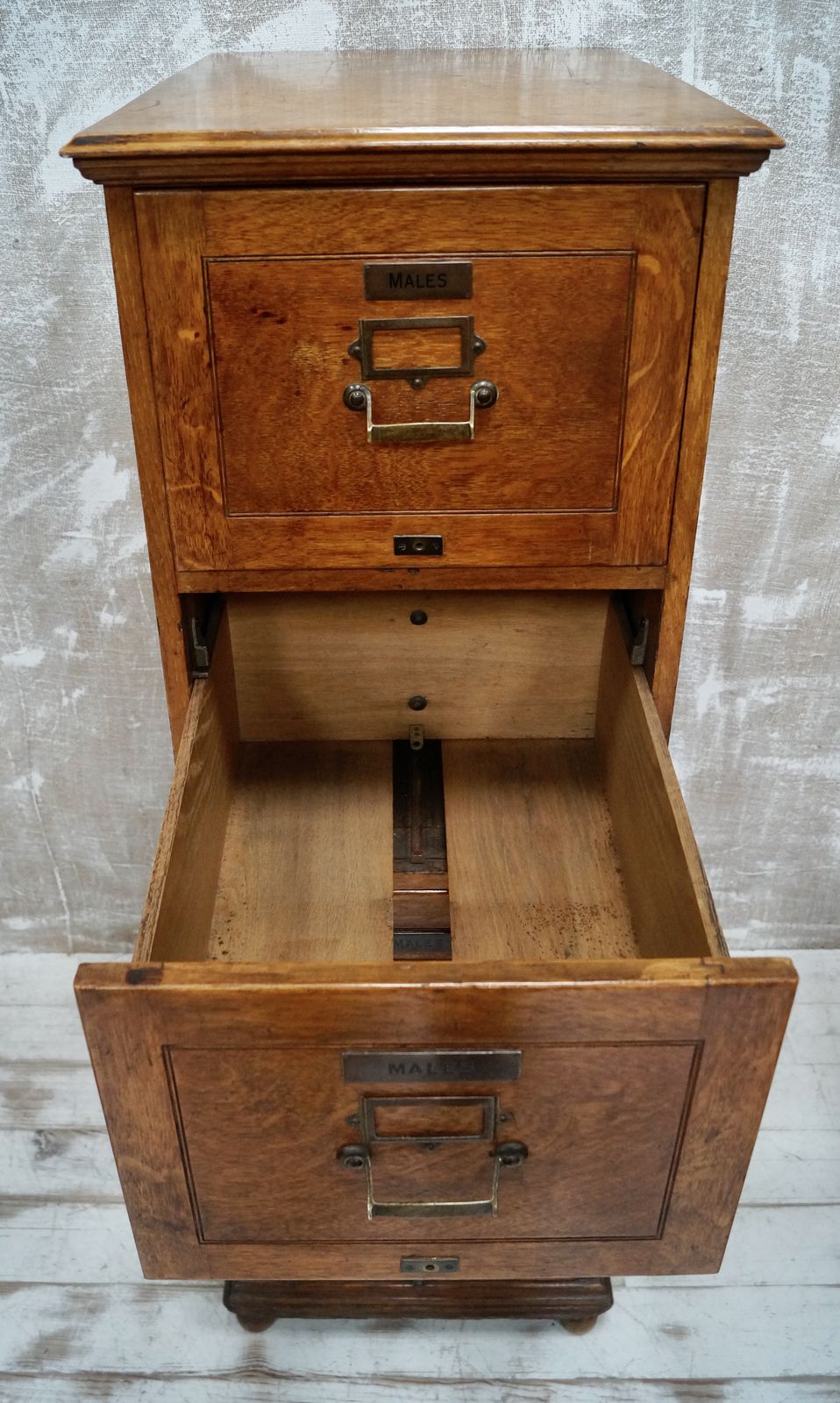 photo for sale Antique Large Oak Filing Cabinet