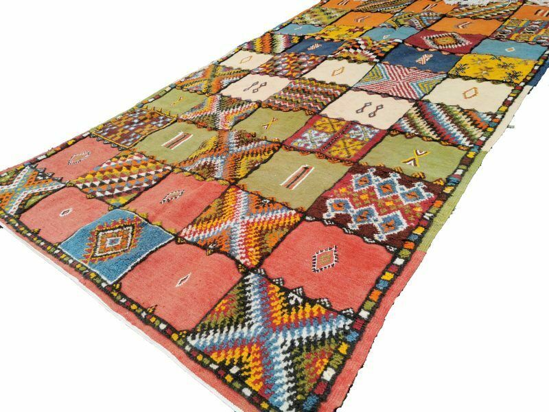 photo furniture No Custom Fee/ Handmade Large Colourful Moroccan Berber Rug. Camel Wool Carpet 8.2×4.9 Ft