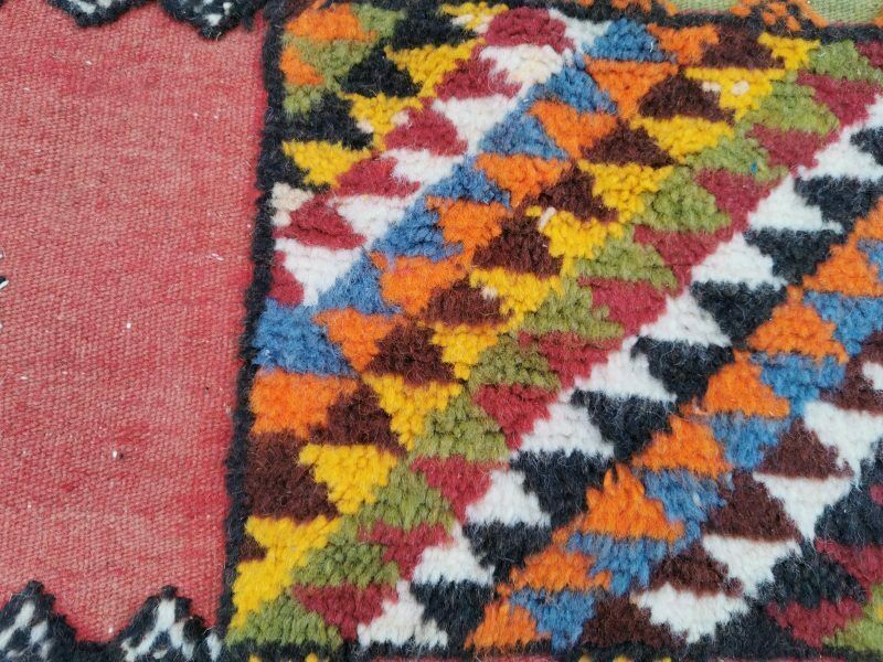 photo vintage No Custom Fee/ Handmade Large Colourful Moroccan Berber Rug. Camel Wool Carpet 8.2×4.9 Ft