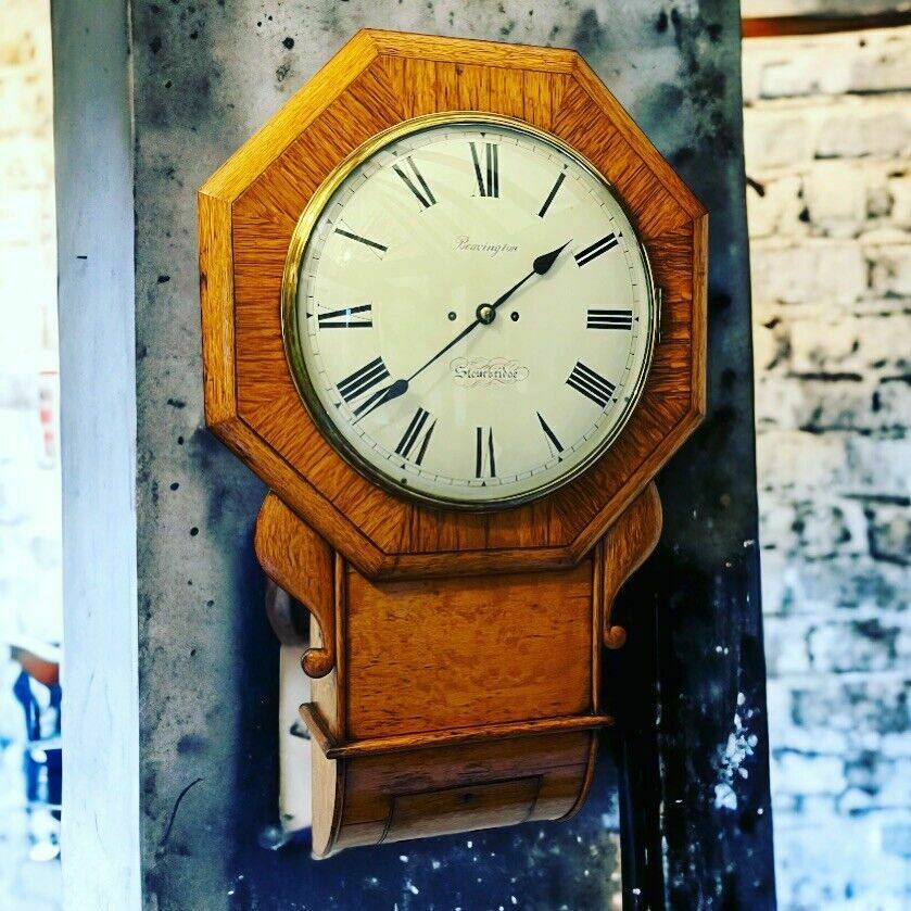 Doubke Fusee Tavern Clock, Convex Glass, Huge In Size, Top Quality Piece