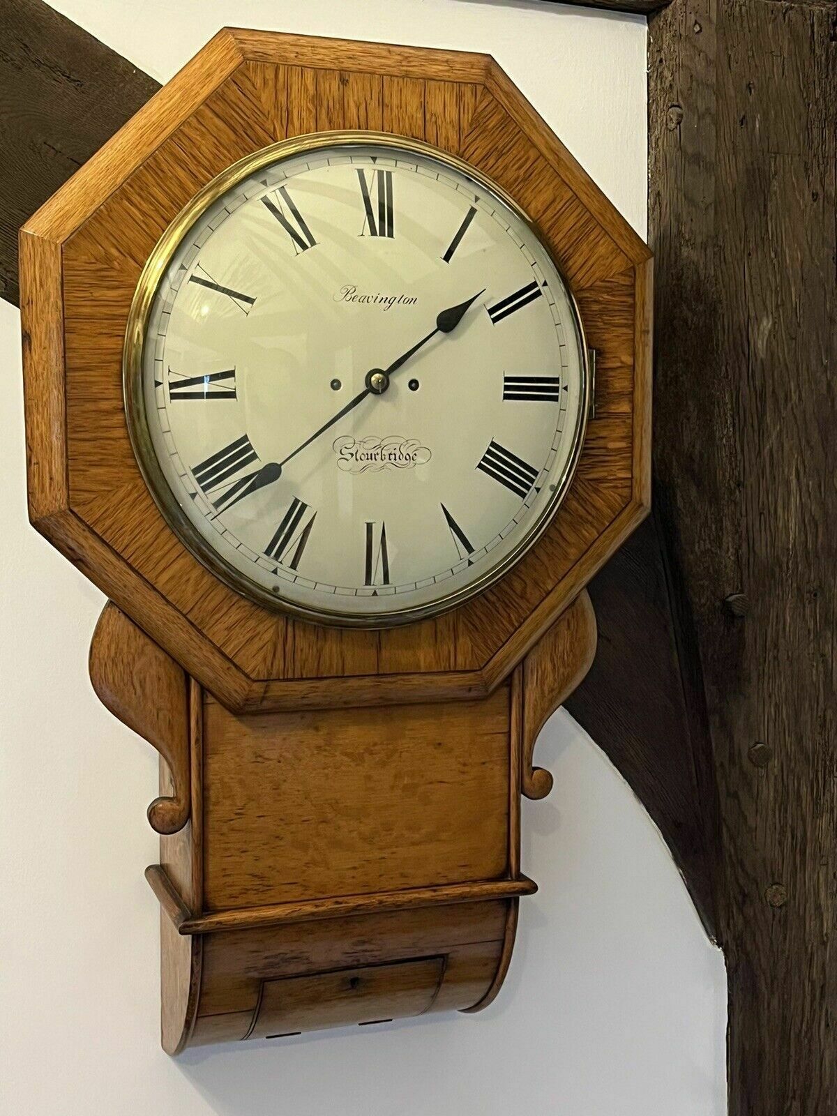Doubke Fusee Tavern Clock, Convex Glass, Huge In Size, Top Quality Piece photo for sale