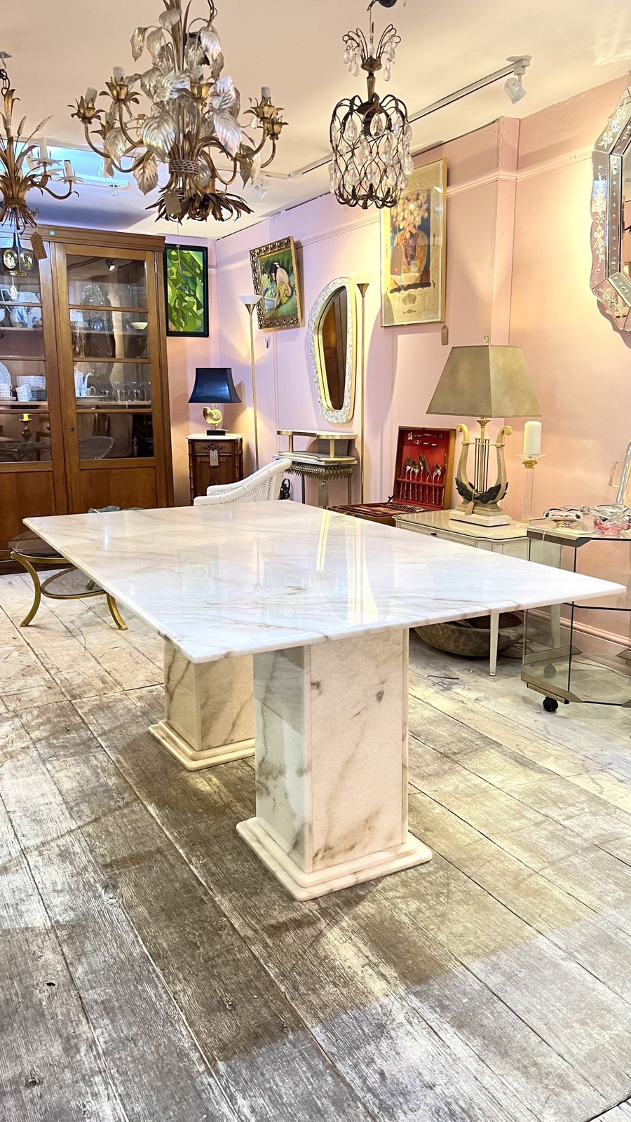 Italian Midcentury Marble Dining Table