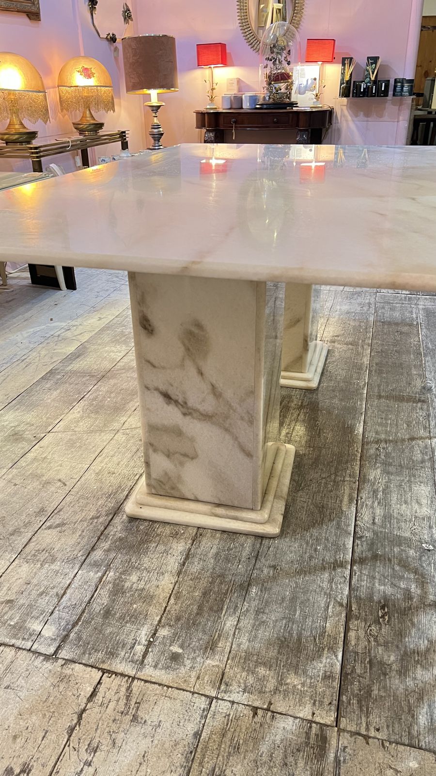 Italian Midcentury Marble Dining Table photo Furniture