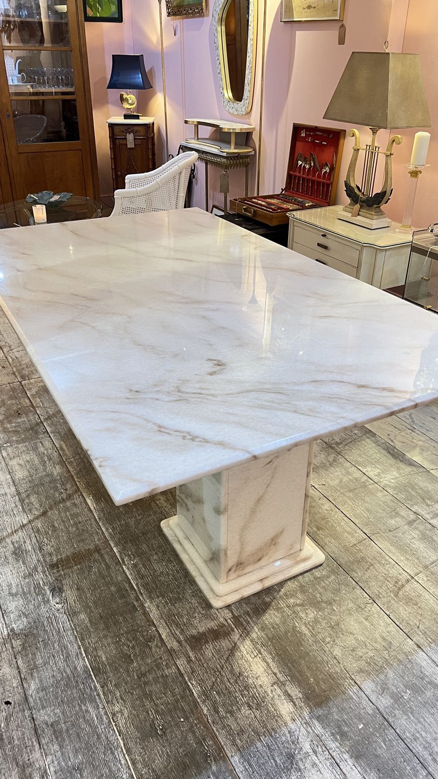 Italian Midcentury Marble Dining Table photo buy