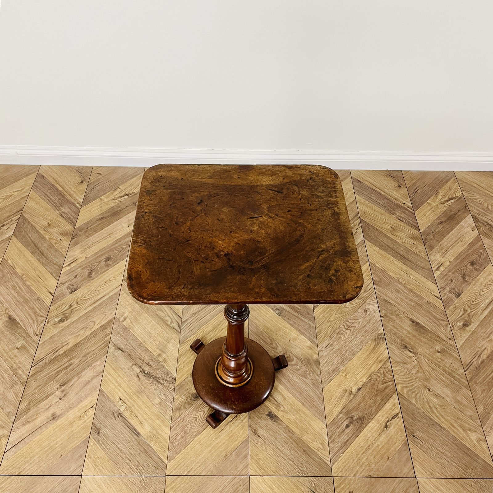 Antique English Oak Tilt Top Wine Table, 19th Century photo furniture