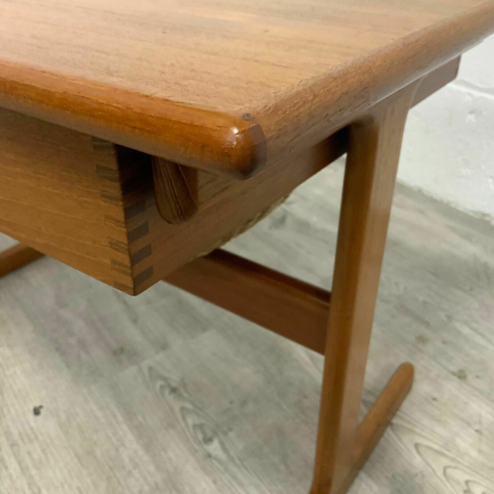 Danish Teak Sewing Table With Basket By Kia Kristiansen For Vilbjorg Mobelfrabik photo 545.0