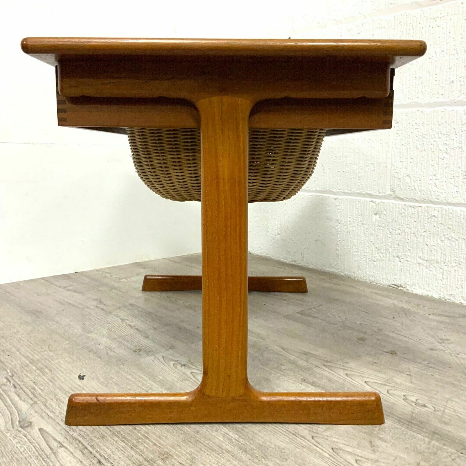 photo furniture Danish Teak Sewing Table With Basket By Kia Kristiansen For Vilbjorg Mobelfrabik
