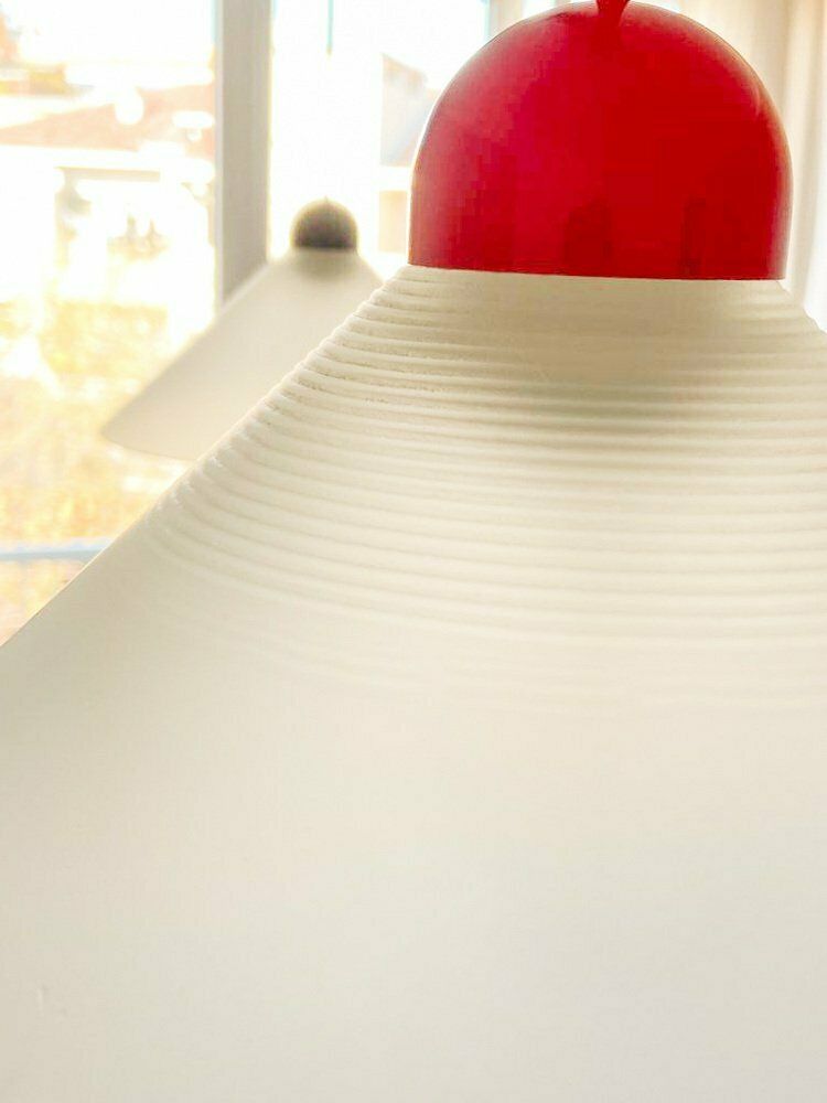Italian Sofit Opaline Glass Lamps, 1970s, Set Of 2 photo buy