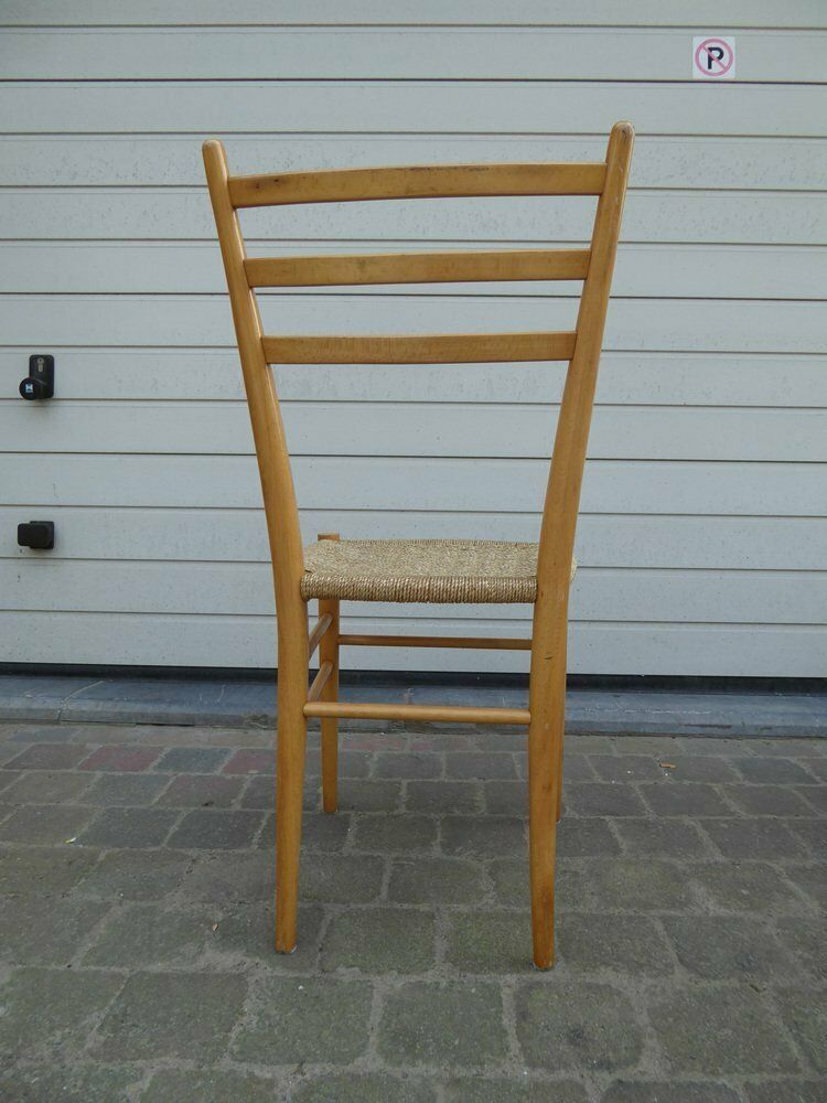 Vintage Italian Spinetto Style Beech Chairs, 1970s, Set Of 4 photo for sale