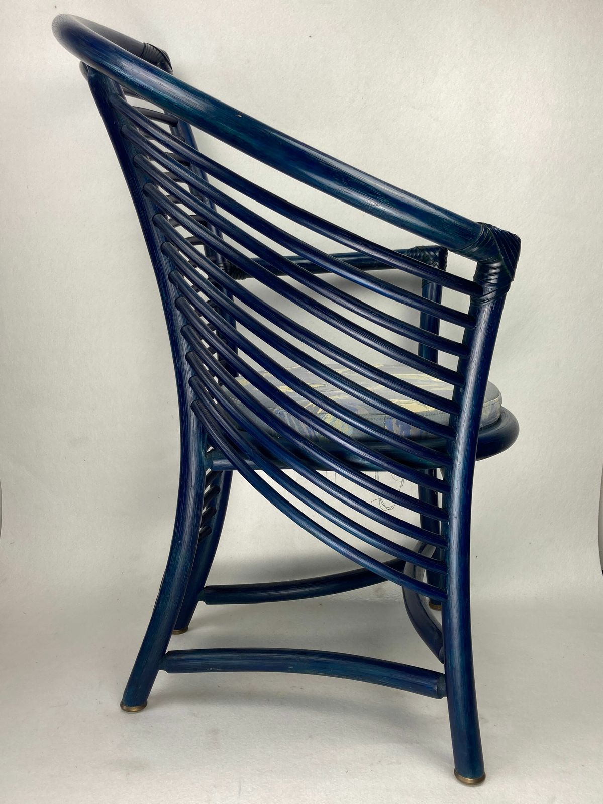 Furniture Set Of 4 Sculptural Rattan Bamboo Dining Chairs, Flechtatelier Schütz, Germany 1980s photo