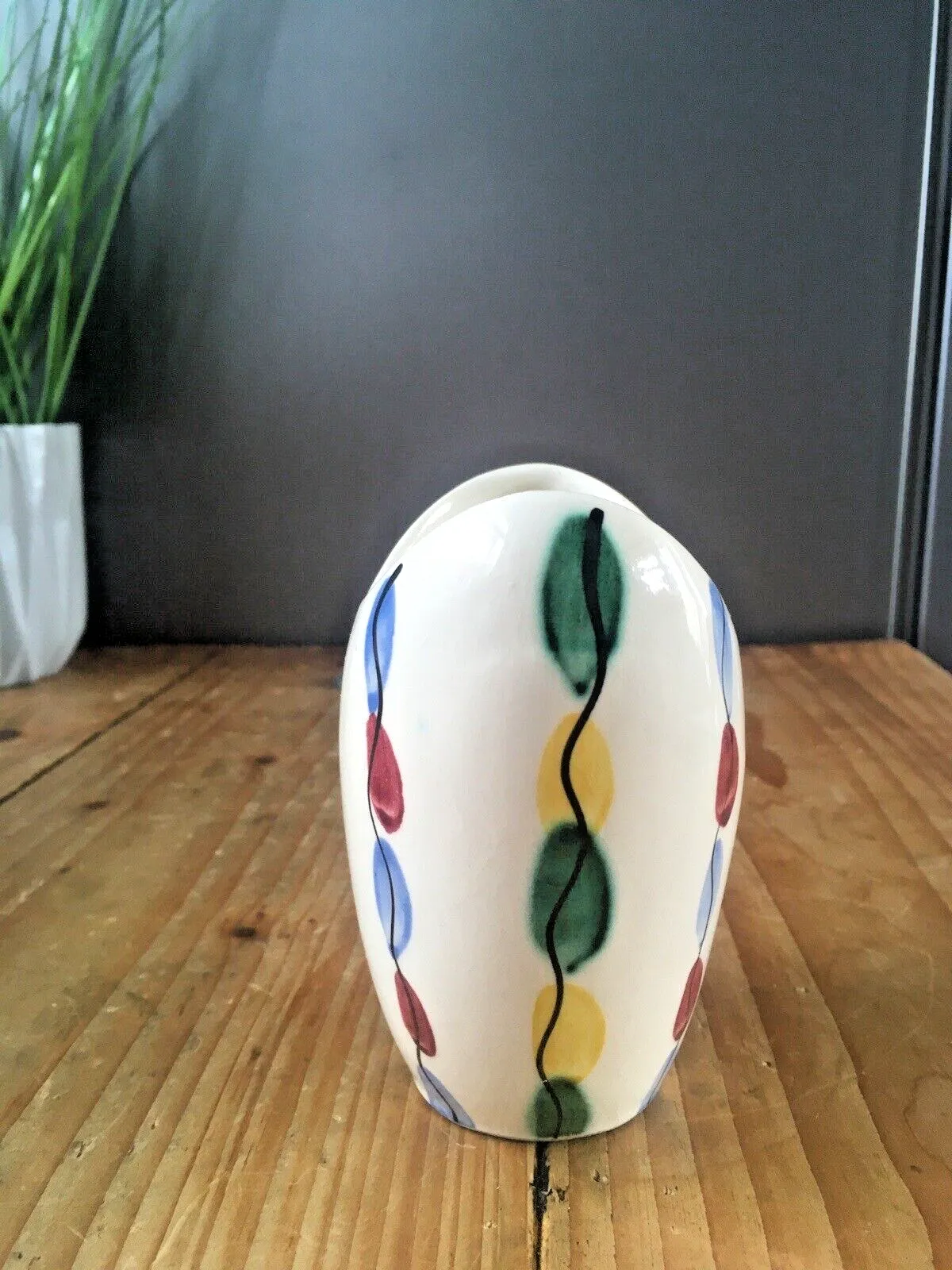 Mid Century Italian Pottery Multicoloured Abstract Vase Fratelli Fanciullacci photo Home Decor