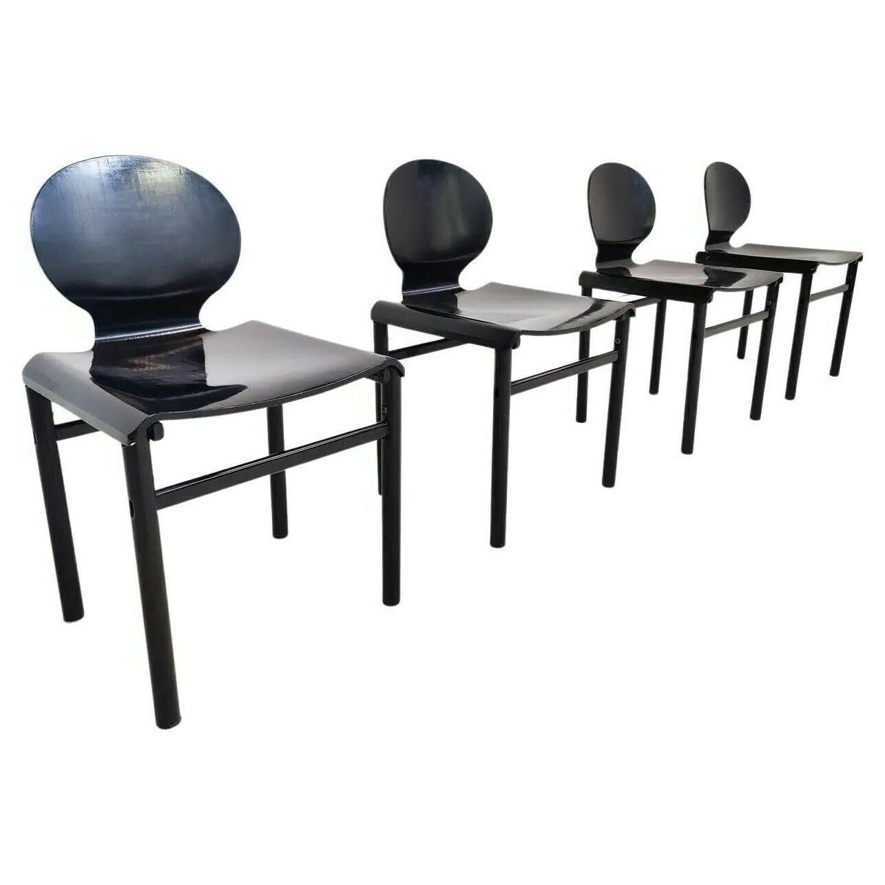 Set Of 4 Dining Chairs By Afra & Tobia Scarpa For Molteni