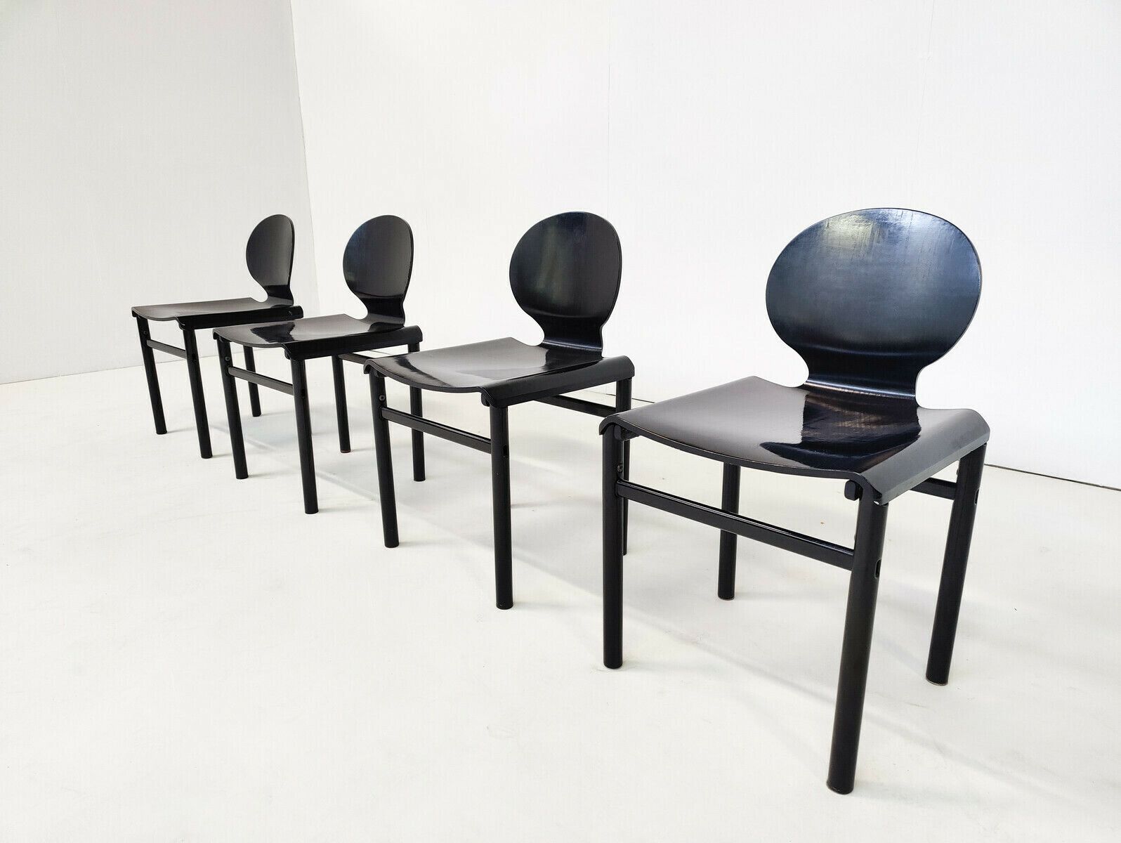 Set Of 4 Dining Chairs By Afra & Tobia Scarpa For Molteni photo furniture