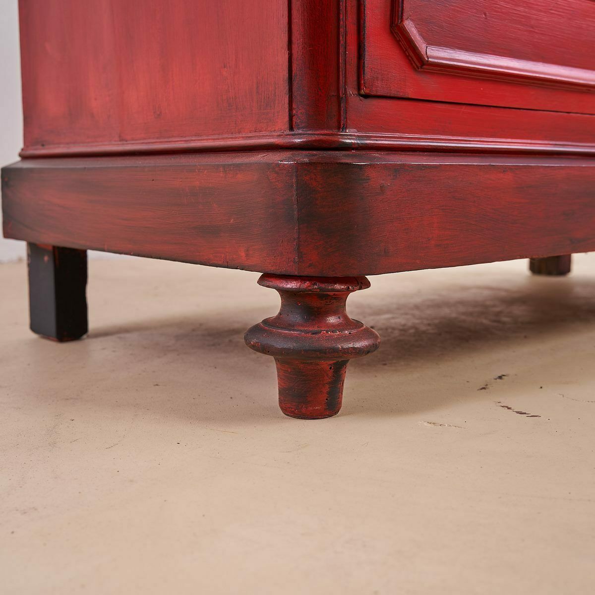 Umbertino Red Chest Of Four Drawers photo for sale