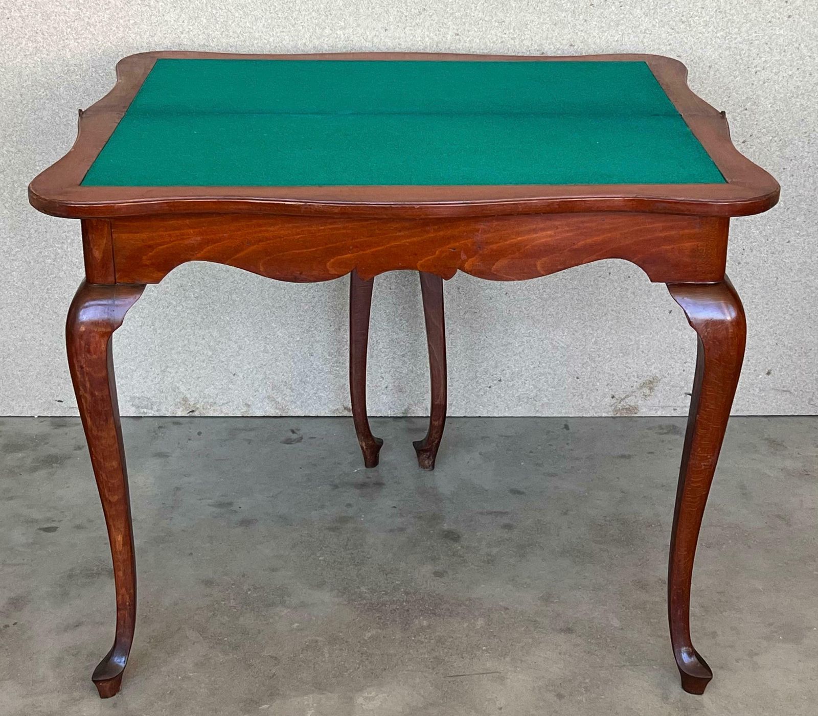 Game Card Fold Over Side Table Or Tea Table With Hidden Drawer photo vintage