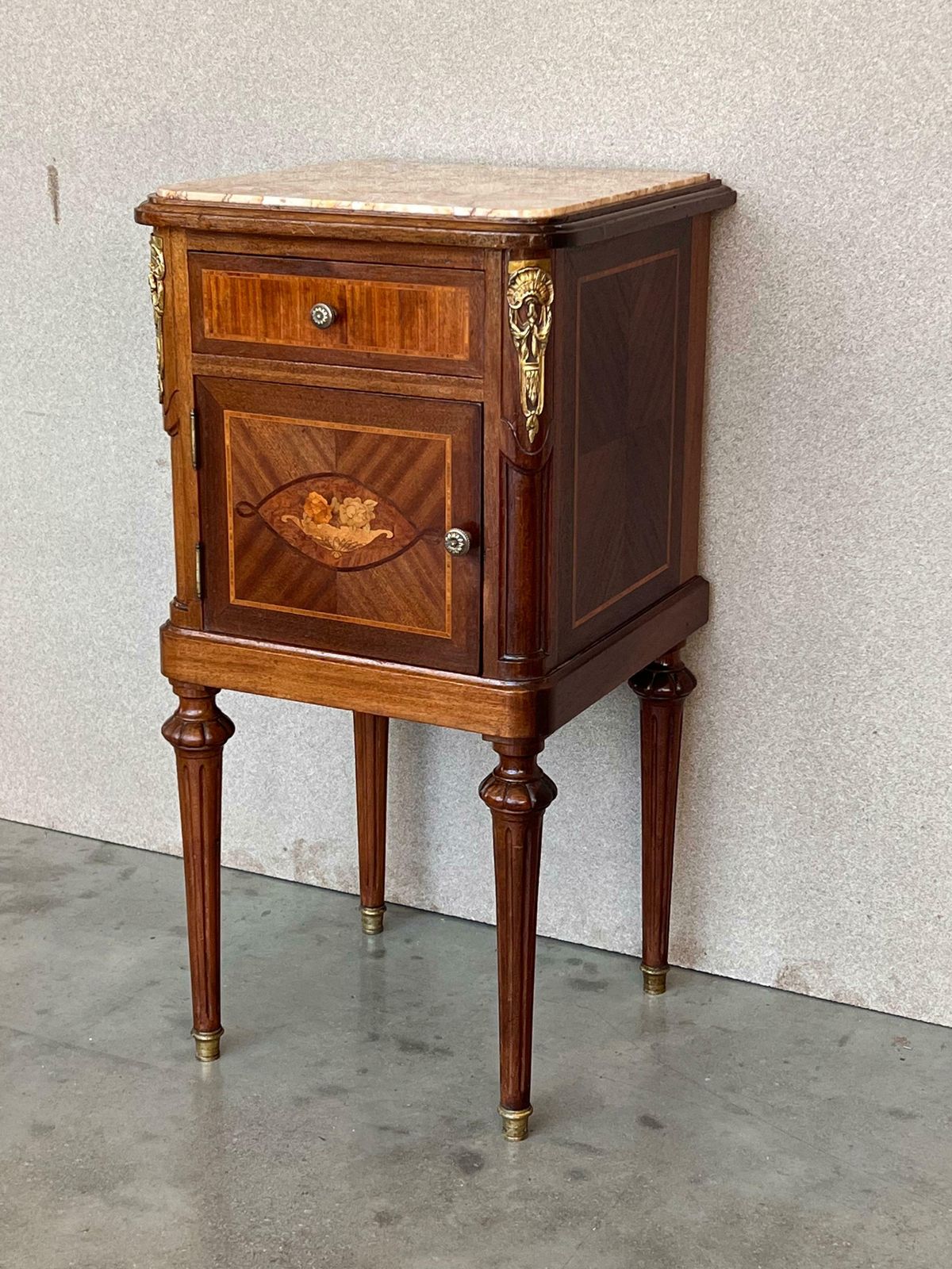 19th Century French Louis XVI Guillaume Grohé Style Bedside Cabinet photo for sale