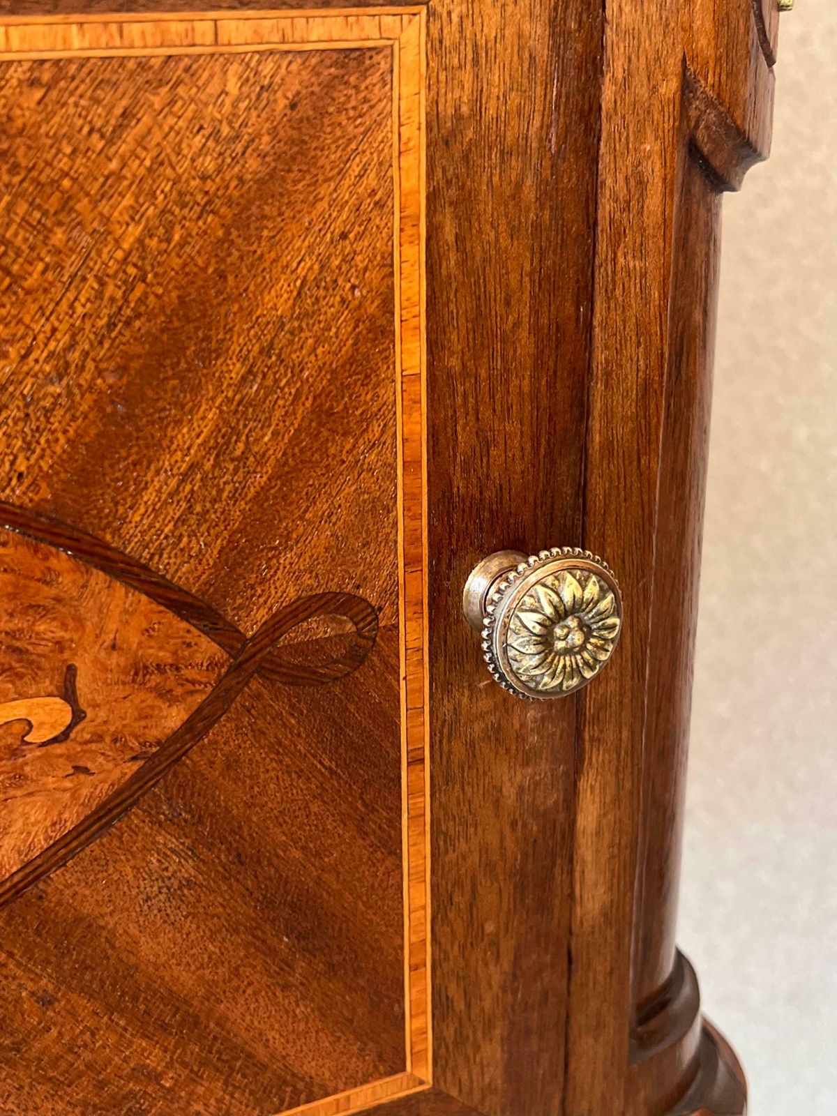 Furniture 19th Century French Louis XVI Guillaume Grohé Style Bedside Cabinet photo