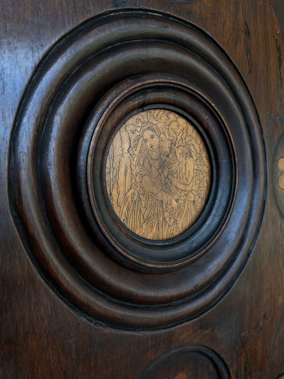 photo furniture Antique 18th Century Oak Dutch Baroque Cushion Cabinet