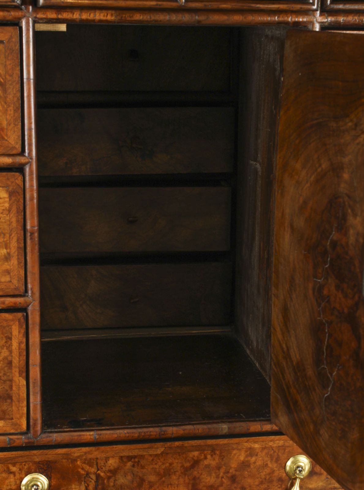 photo buy Antique Queen Anne Walnut Secretaire Chest / Escritoire, Circa 1710 18th C