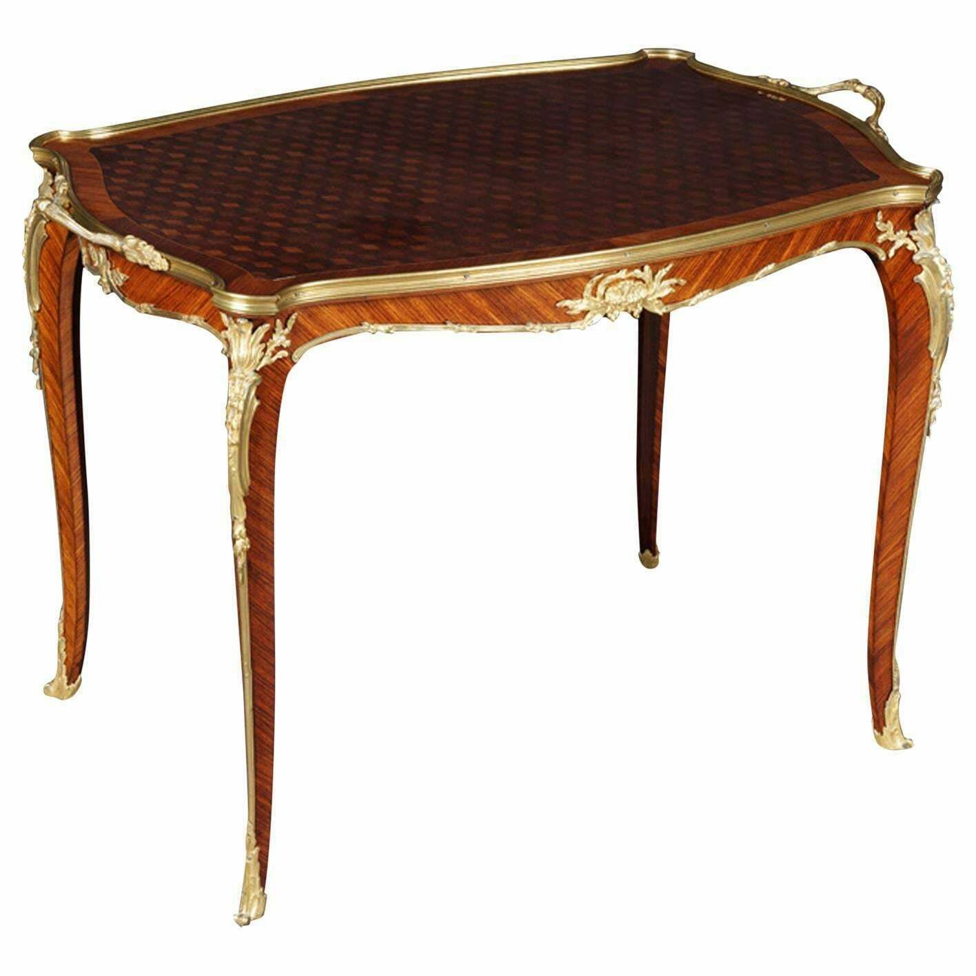 19th Century Louis Quinze French Serving Table By Francois Linke