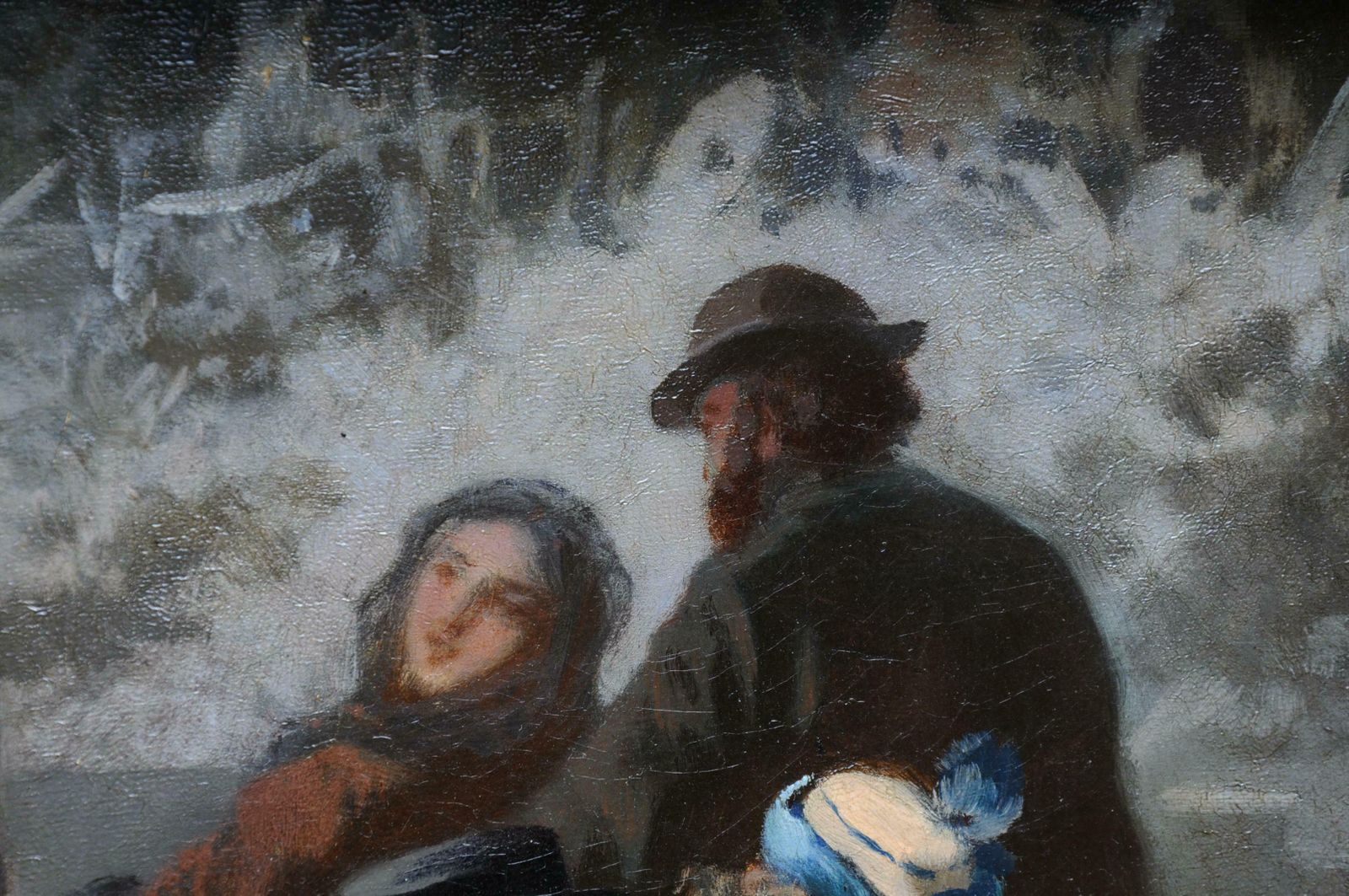 photo for sale Oil Painting Ice Skating Of A Princess, Germany, 19th Century