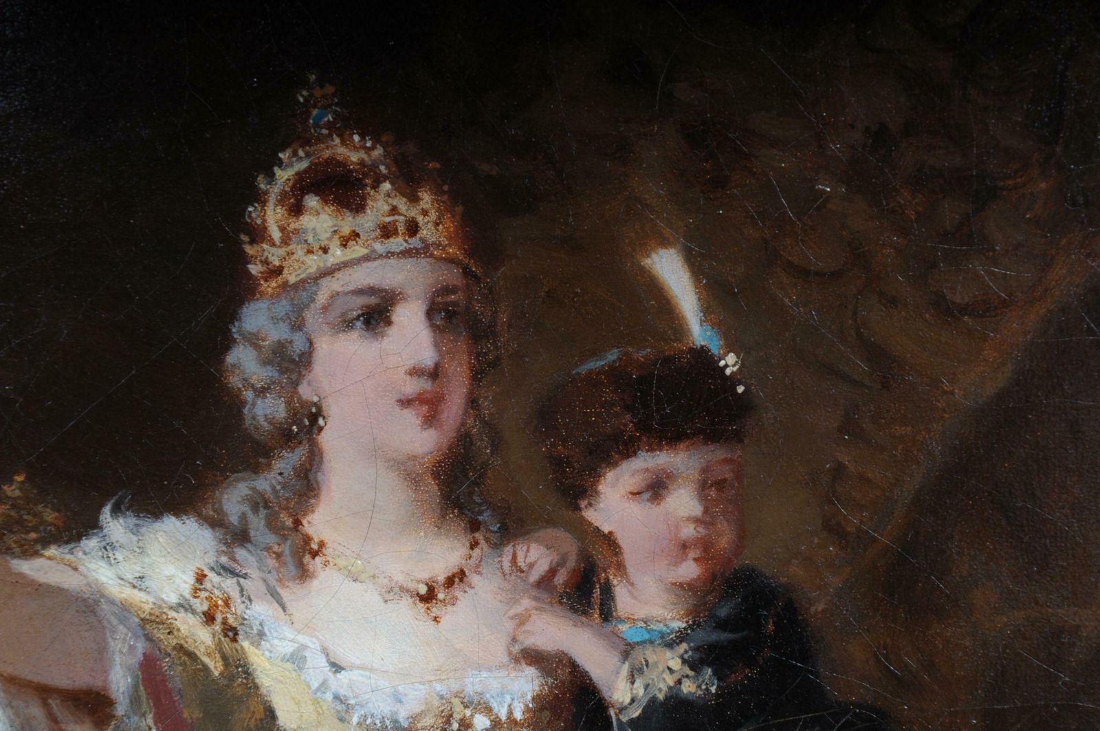 7921.0 Oil Painting Empress Maria Theresa In Hungary, Circa 1860 photo