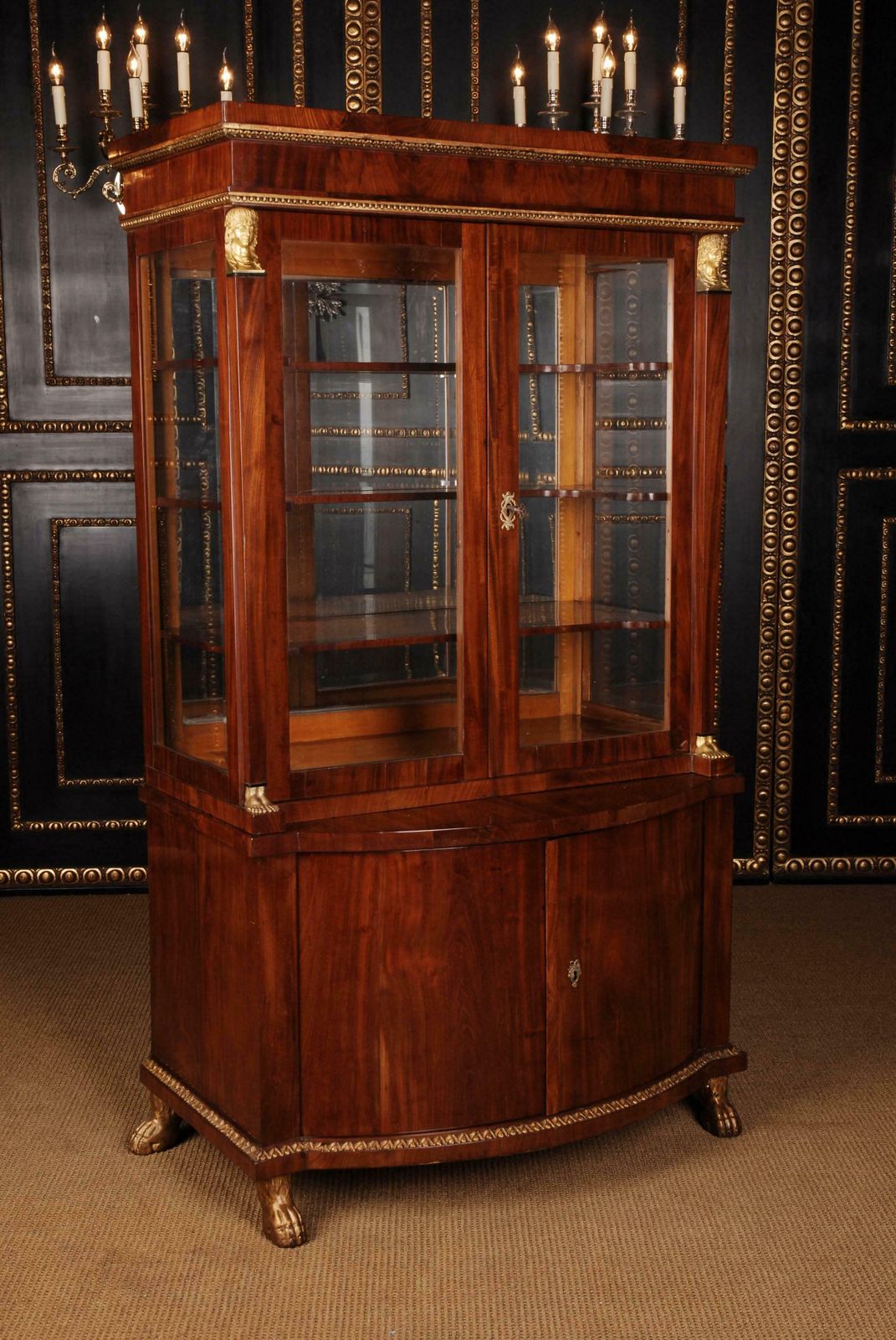 19th Century Empire Style French Mahogany Vitrine photo furniture