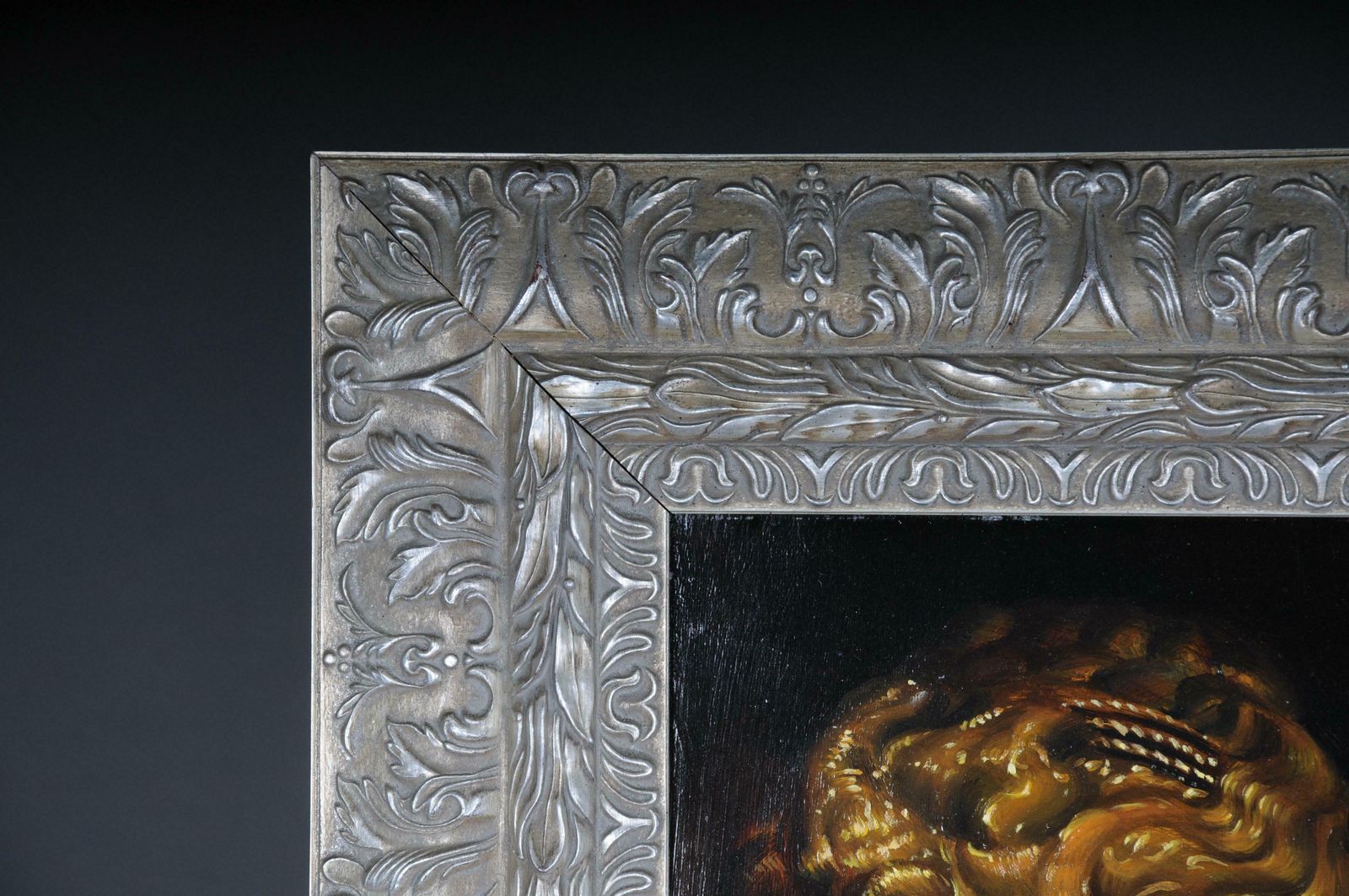 Monumental Oil Painting F. Mazzola, Called Parmigianino   Bow Carving Amor, Rare photo Art